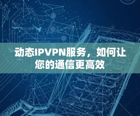 动态IPVPN服务,如何让您的通信更高效