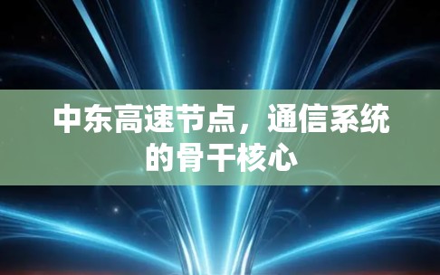 中东高速节点,通信系统的骨干核心 中东高速节点,通信系统的骨干核心